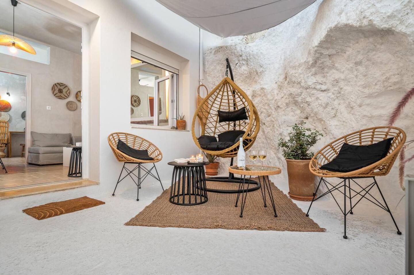 Casa Grotta With Sea & Cave View Hotel Матала Екстериор снимка