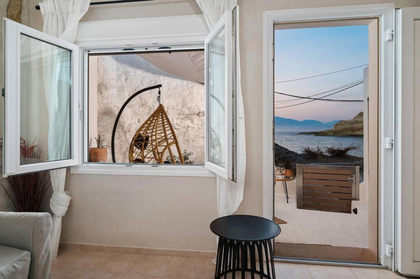 Casa Grotta With Sea & Cave View Hotel Матала Екстериор снимка